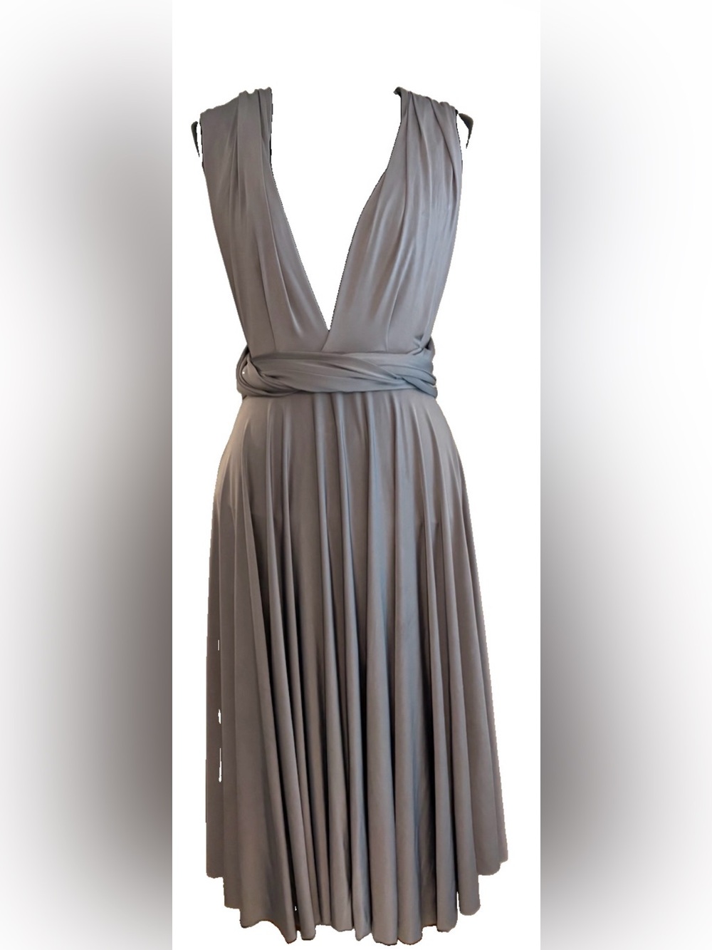 Two Birds Grey Convertible Infinity Dress Size A 0-12. Can be worn in multiple
